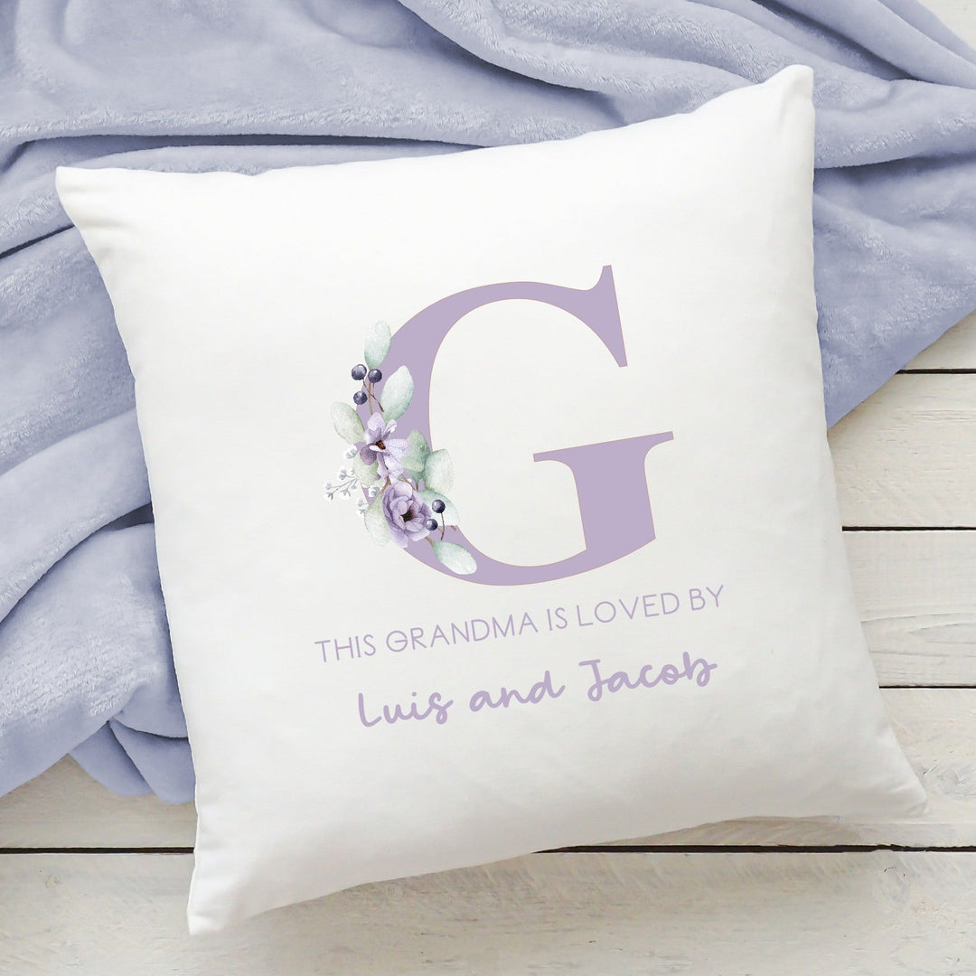 Personalised This Nanny/Mummy Belongs To Purple Cushion