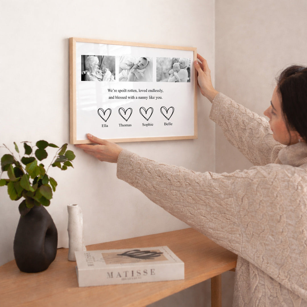 Personalised Photo Blessed With You Nanny Poster