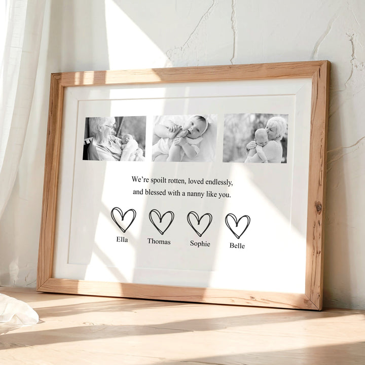 Personalised Photo Blessed With You Nanny Poster