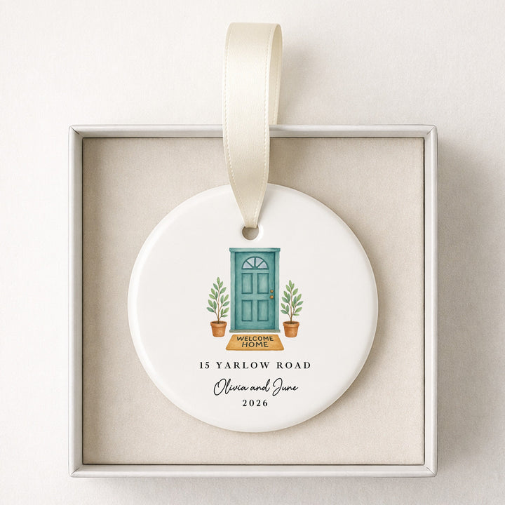 Personalised Green Door New Home Gift Ornament
