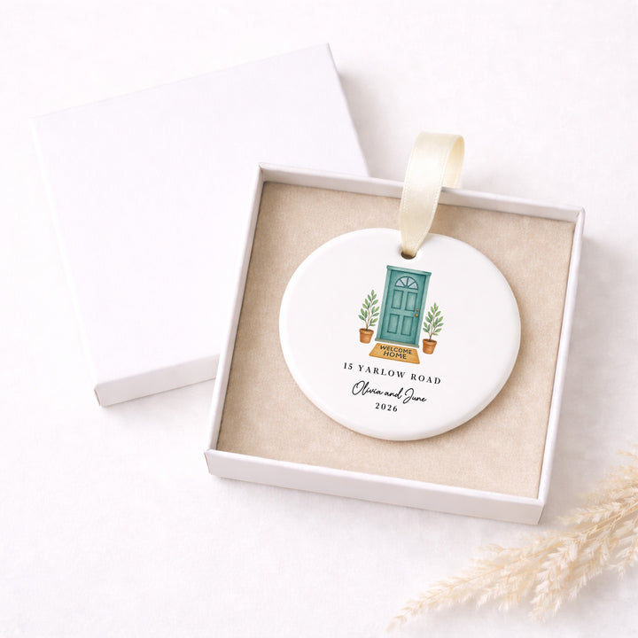 Personalised Green Door New Home Gift Ornament
