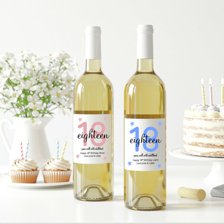 Personalised 18th Birthday Bottle Sticker