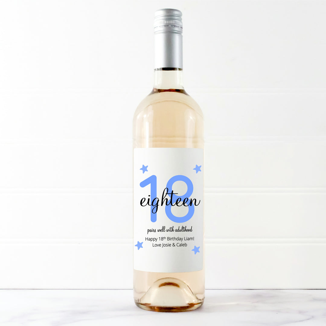 Personalised 18th Birthday Bottle Sticker