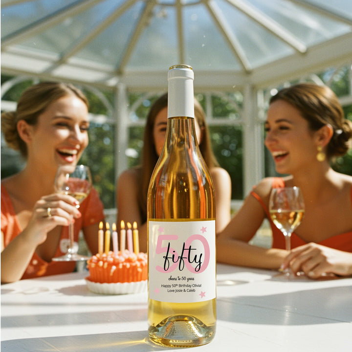 Personalised Cheers 60th Birthday Bottle Sticker