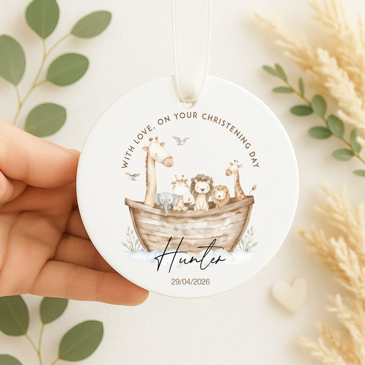 Personalised Animal Boat Christening Gift