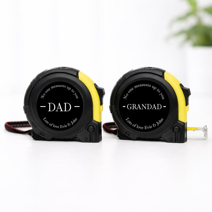 Personalised Black No One Measures Up Tape Measure