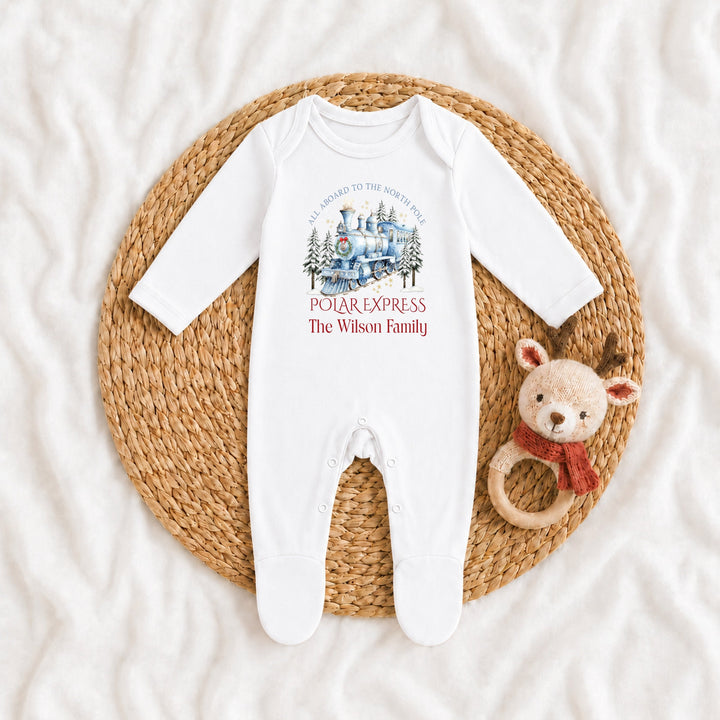 Personalised Family Matching Polar Express Tartan Christmas Pyjamas