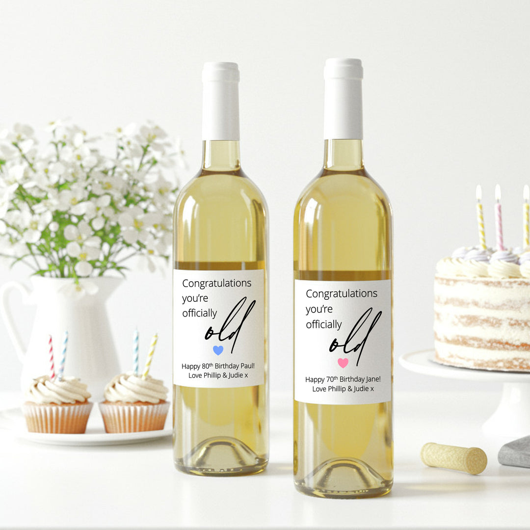 Personalised 70th Birthday Bottle Sticker