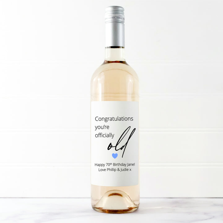 Personalised 70th Birthday Bottle Sticker