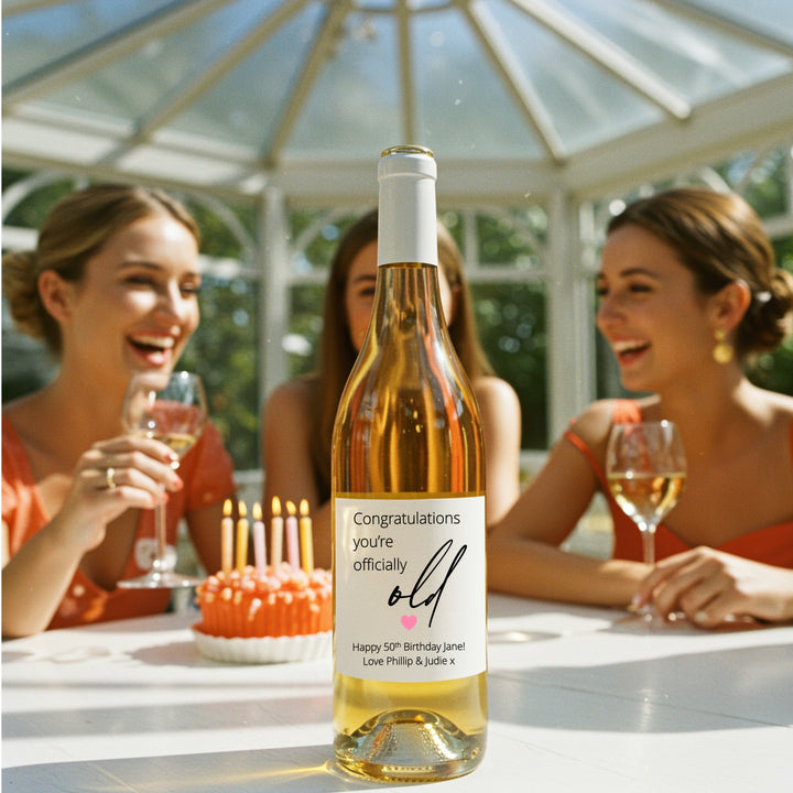 Personalised 70th Birthday Bottle Sticker