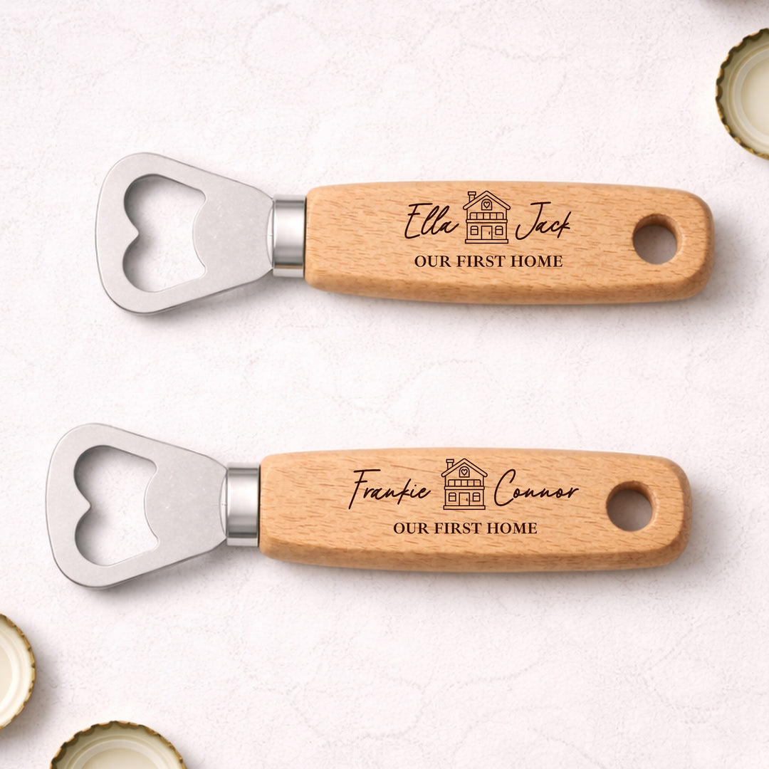 Personalised Our First Home Engraved Bottle Opener