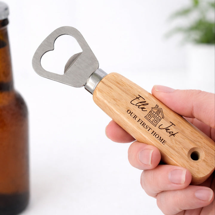 Personalised Our First Home Engraved Bottle Opener