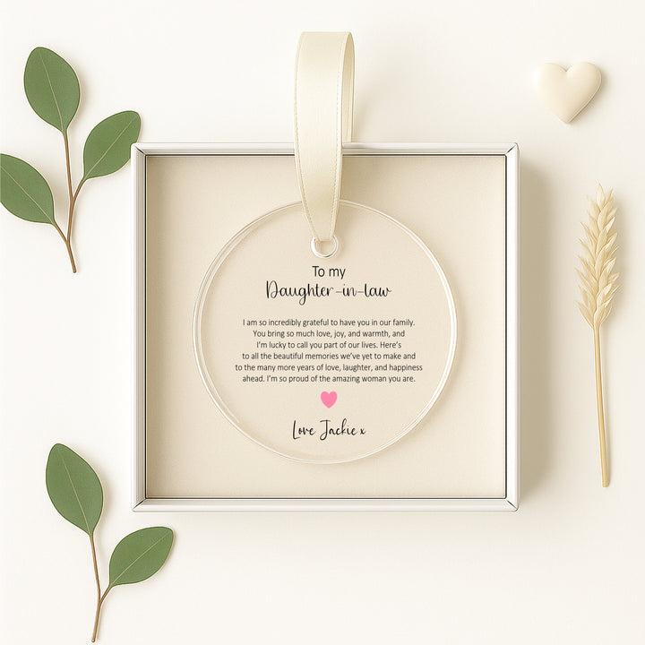 Personalised To My Daughter In Law Wedding Day Gift Ornament