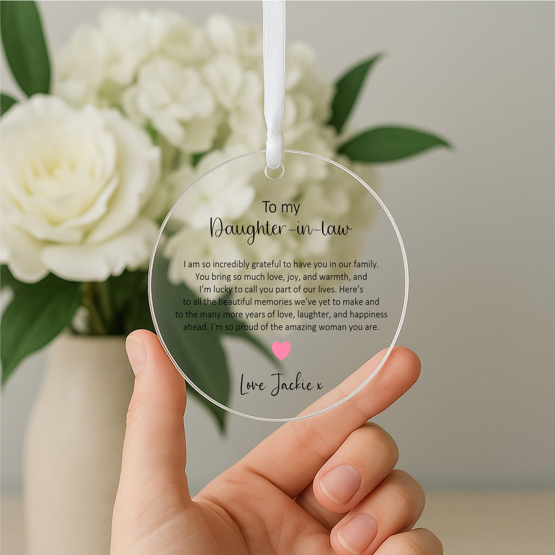 Personalised To My Daughter In Law Wedding Day Gift Ornament