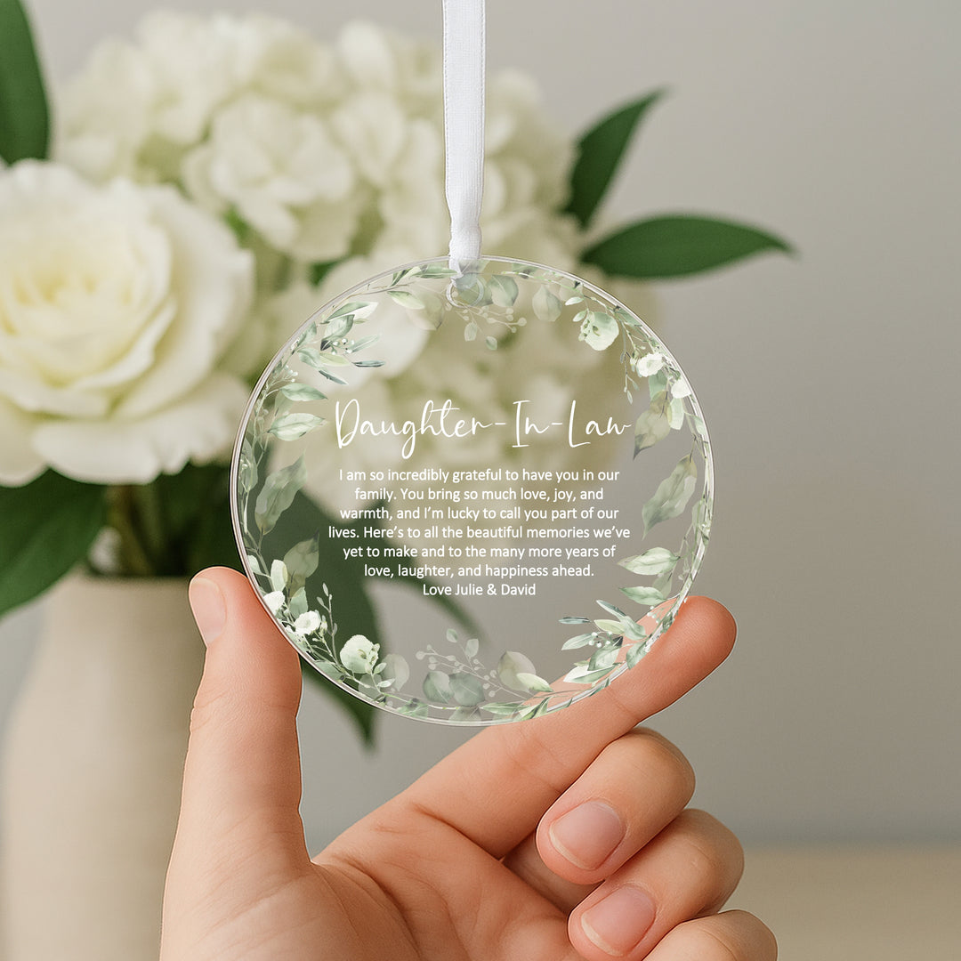 Personalised To My Daughter In Law Wedding Day Gift Ornament