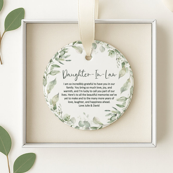 Personalised To My Daughter In Law Wedding Day Gift Ornament