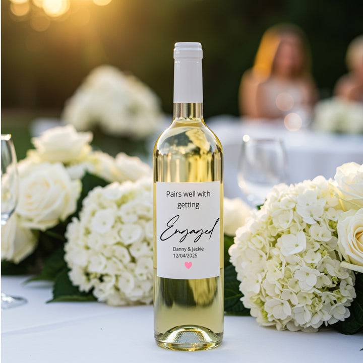 Personalised Engaged Bottle Sticker