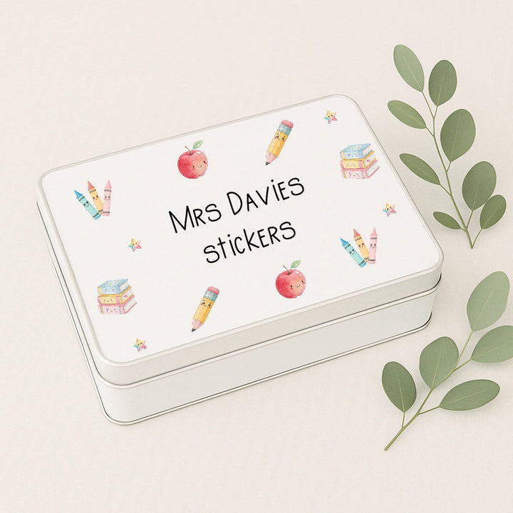 Personalised Stickers Teacher Gift Tin