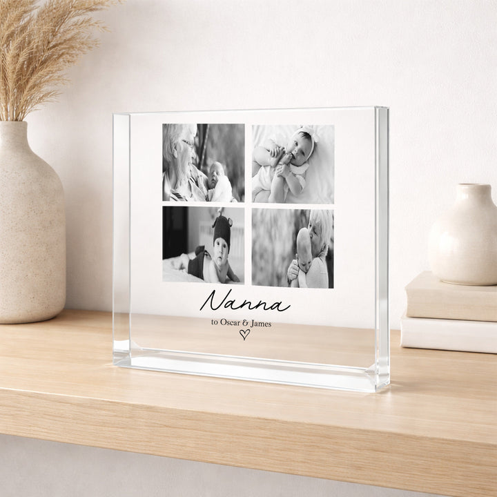 Personalised Nanna Photo Acrylic Block