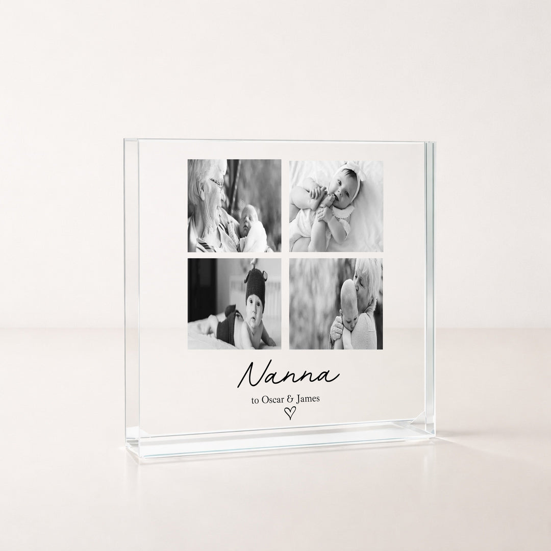 Personalised Nanna Photo Acrylic Block