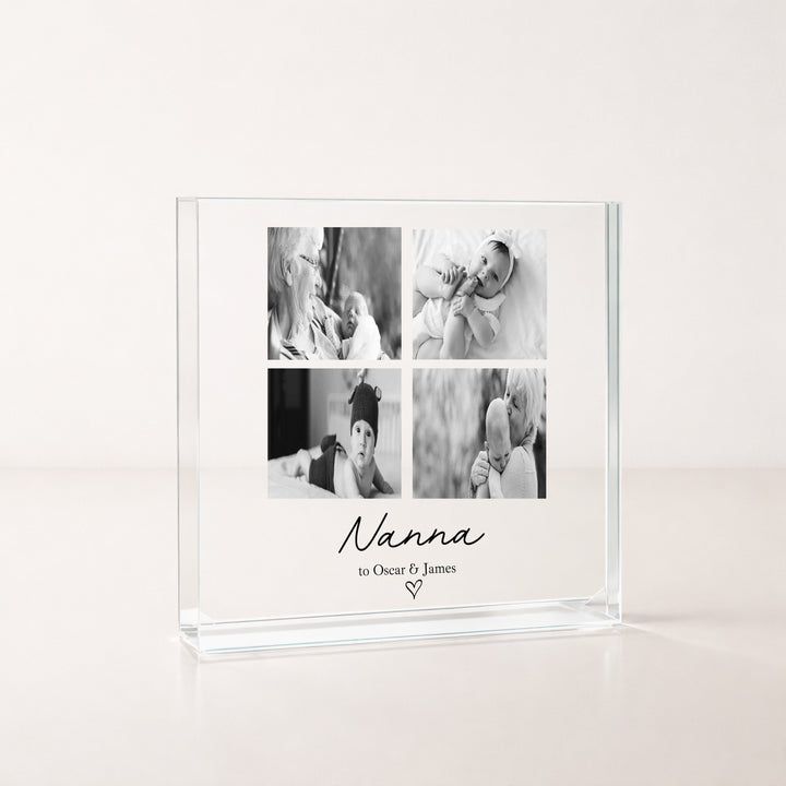 Personalised Nanna Photo Acrylic Block