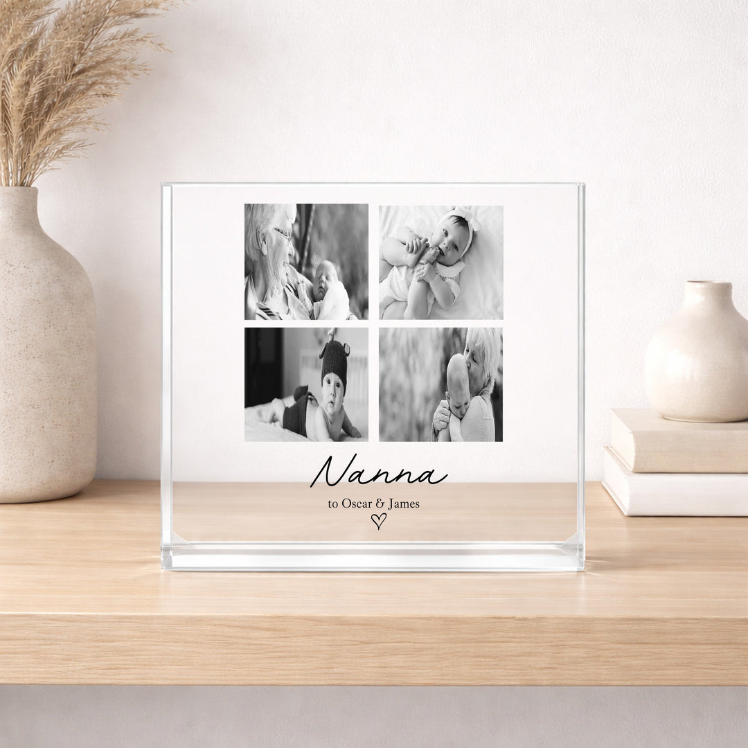 Personalised Nanna Photo Acrylic Block
