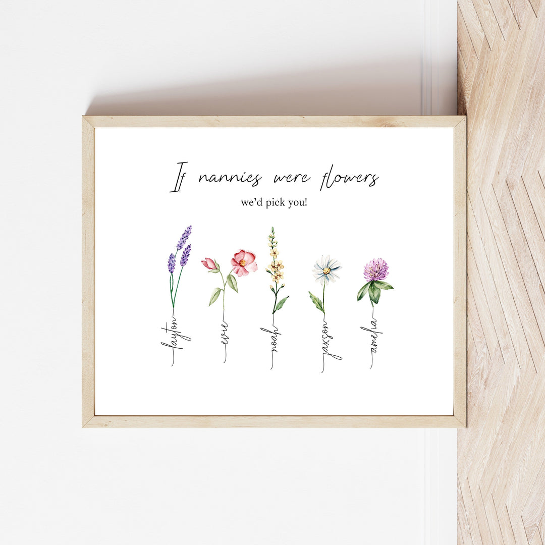 Personalised If Nannies Were Flowers I&