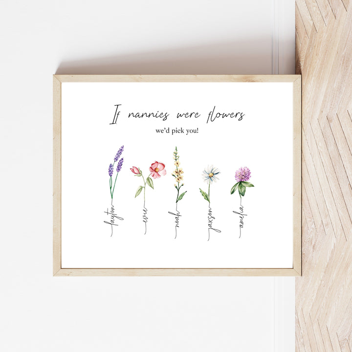 Personalised If Nannies Were Flowers I&