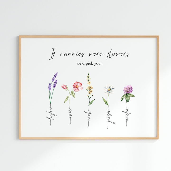Personalised If Nannies Were Flowers I&