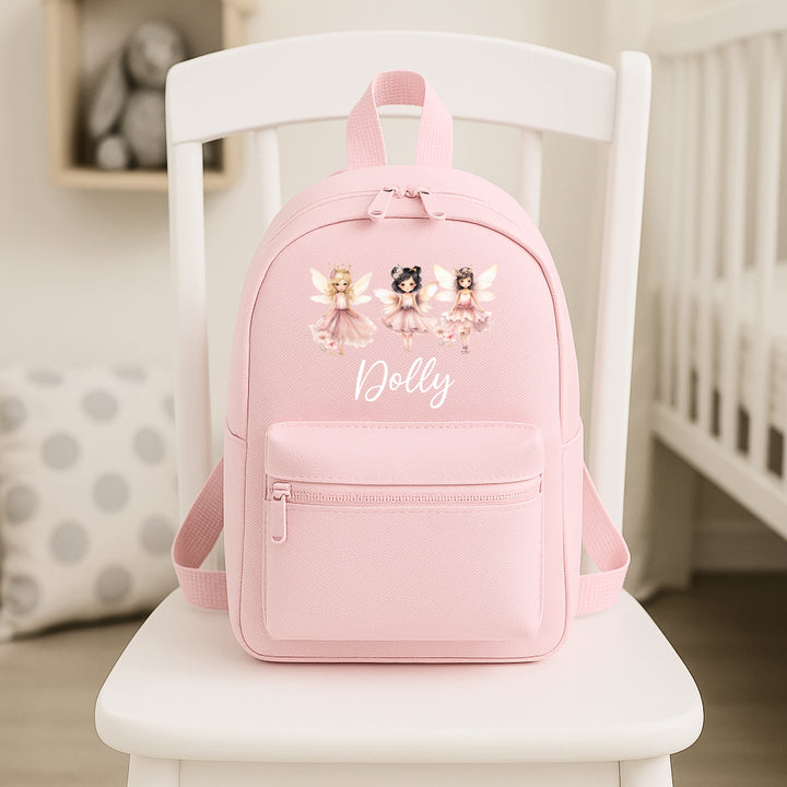 Personalised Pink Fairies Toddler Backpack