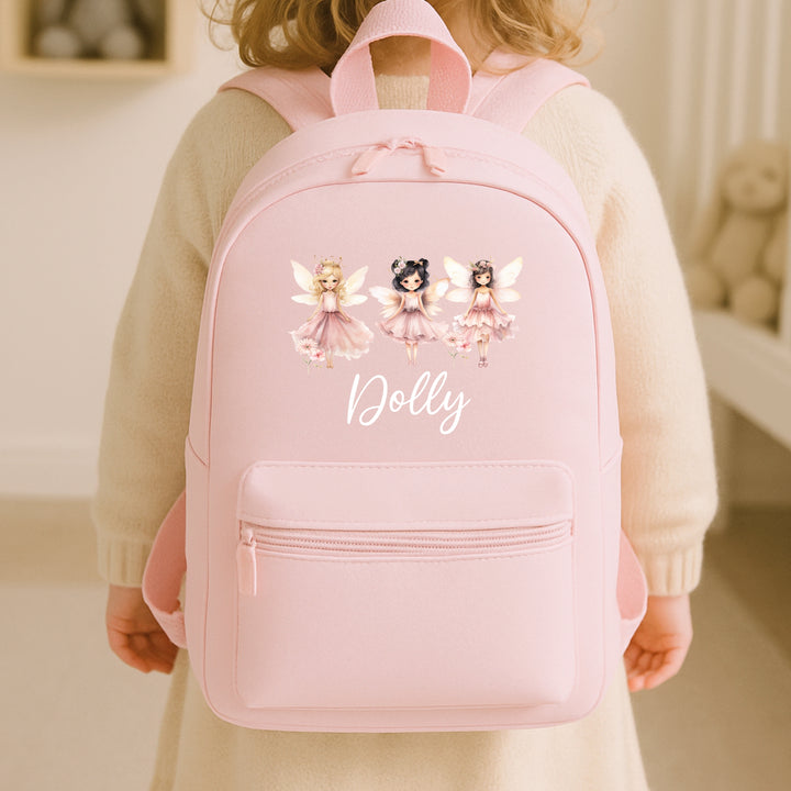 Personalised Pink Fairies Toddler Backpack