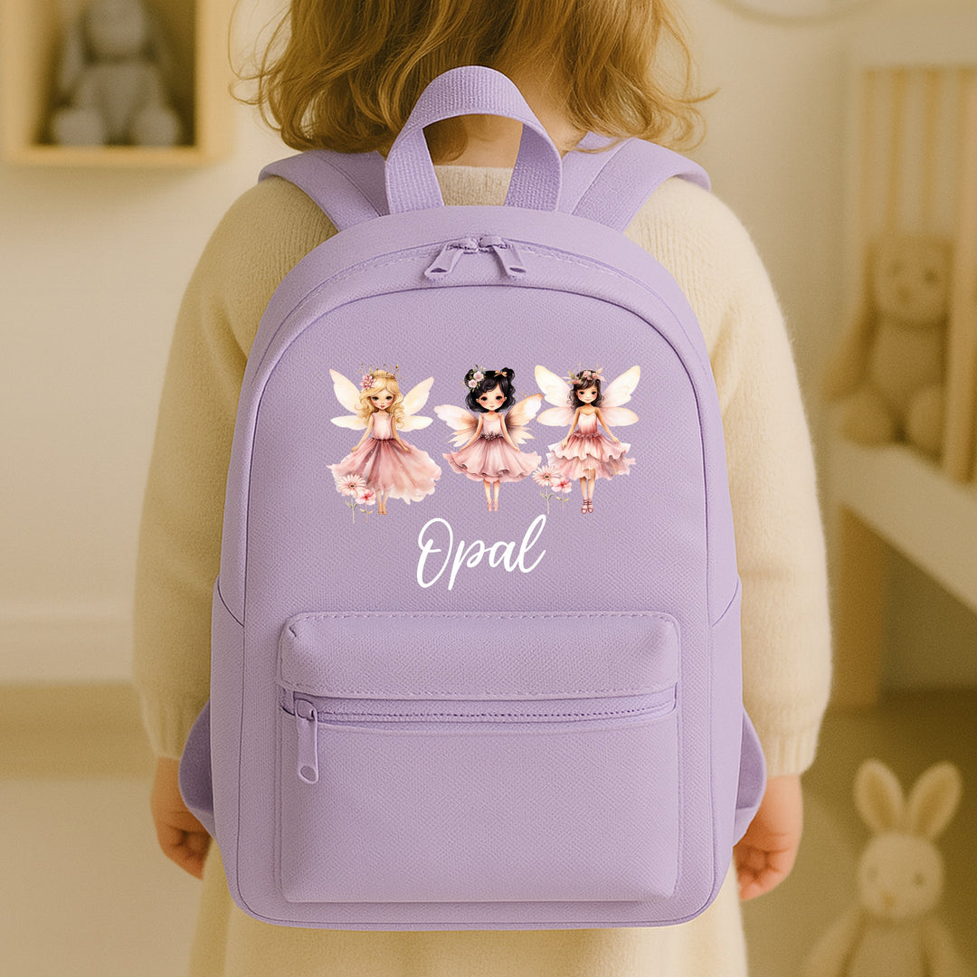 Personalised Pink Fairies Toddler Backpack