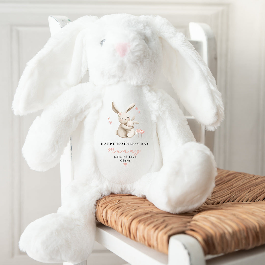 Personalised Pink Bunny Happy Mother&