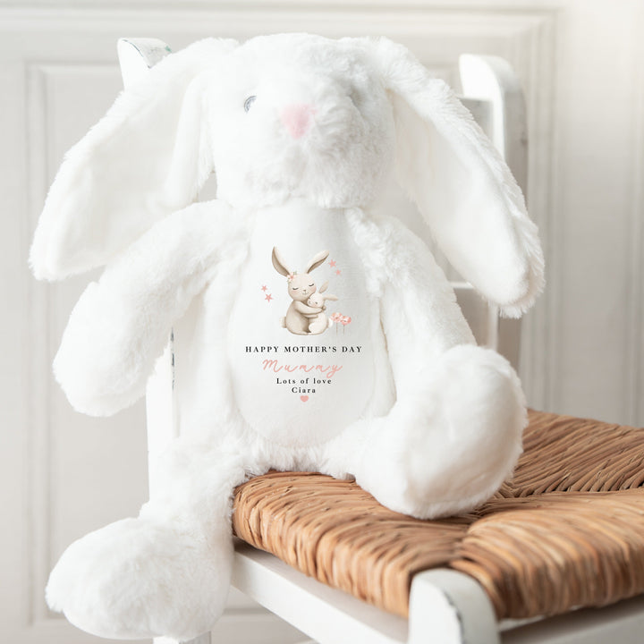 Personalised Pink Bunny Happy Mother&