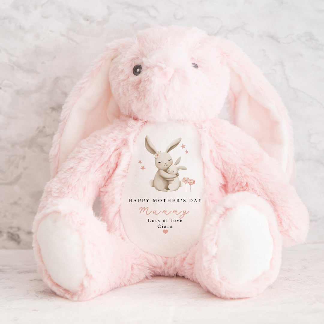 Personalised Pink Bunny Happy Mother&