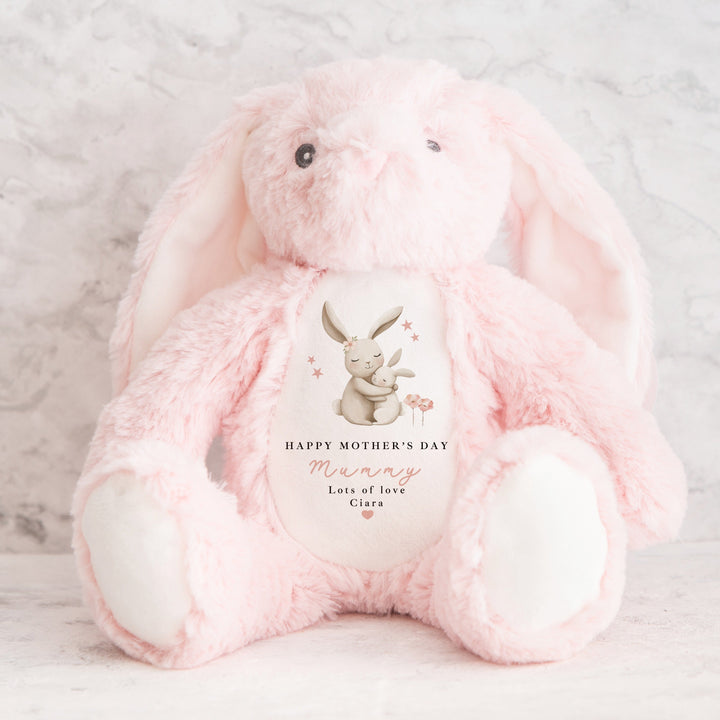 Personalised Pink Bunny Happy Mother&