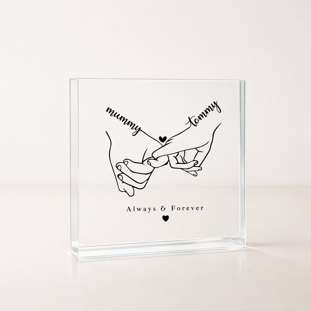 Personalised Pink Promise Acrylic Block