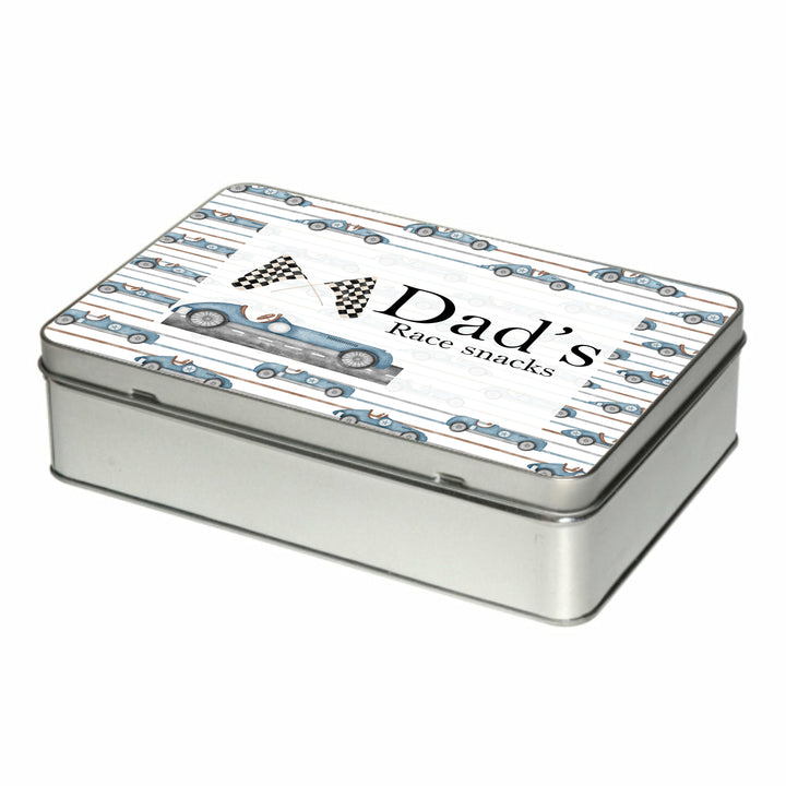 Personalised Dad’s Race Snacks Tin