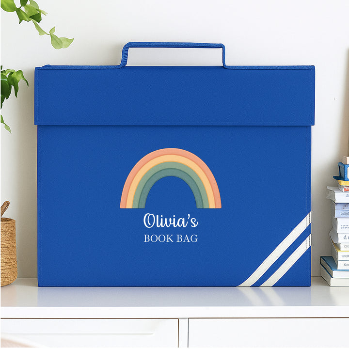 Personalised Rainbow School Book Bag