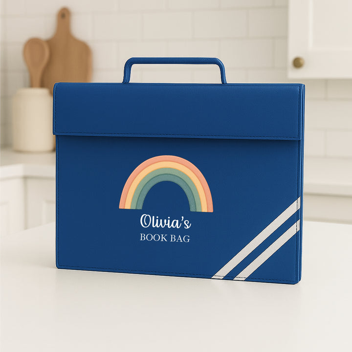 Personalised Rainbow School Book Bag