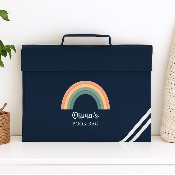 Personalised Rainbow School Book Bag