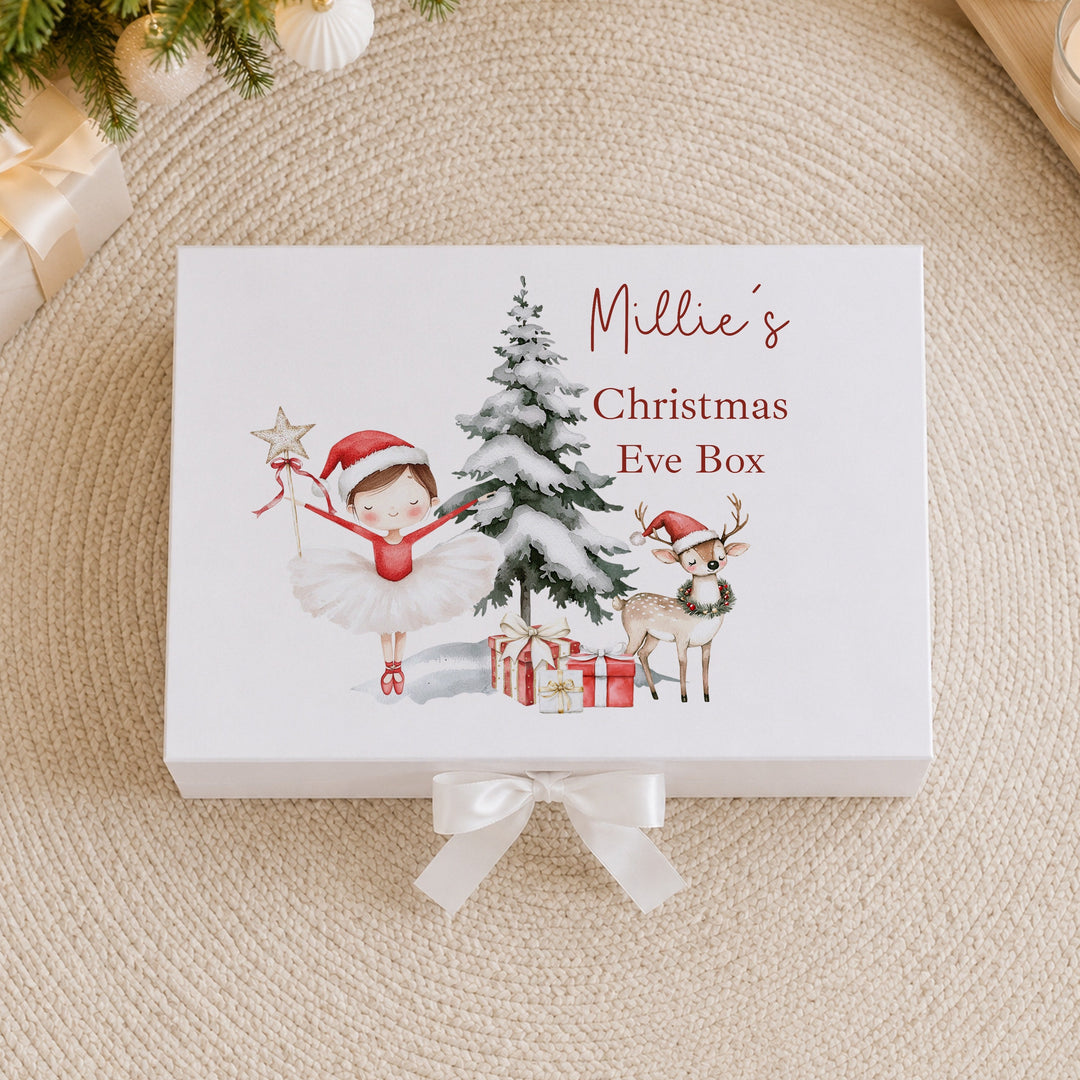 Personalised Red Girl Nutcracker Christmas Eve Box