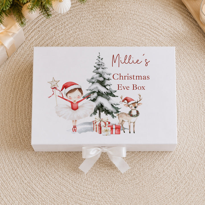 Personalised Red Girl Nutcracker Christmas Eve Box
