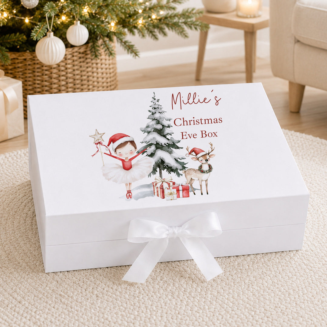 Personalised Red Girl Nutcracker Christmas Eve Box