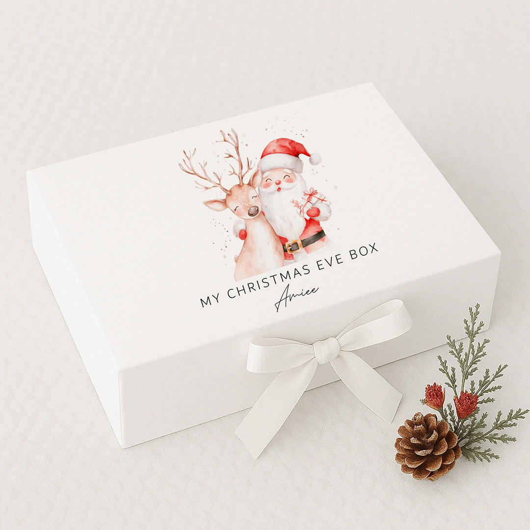 Personalised Reindeer &amp; Santa Christmas Eve Box