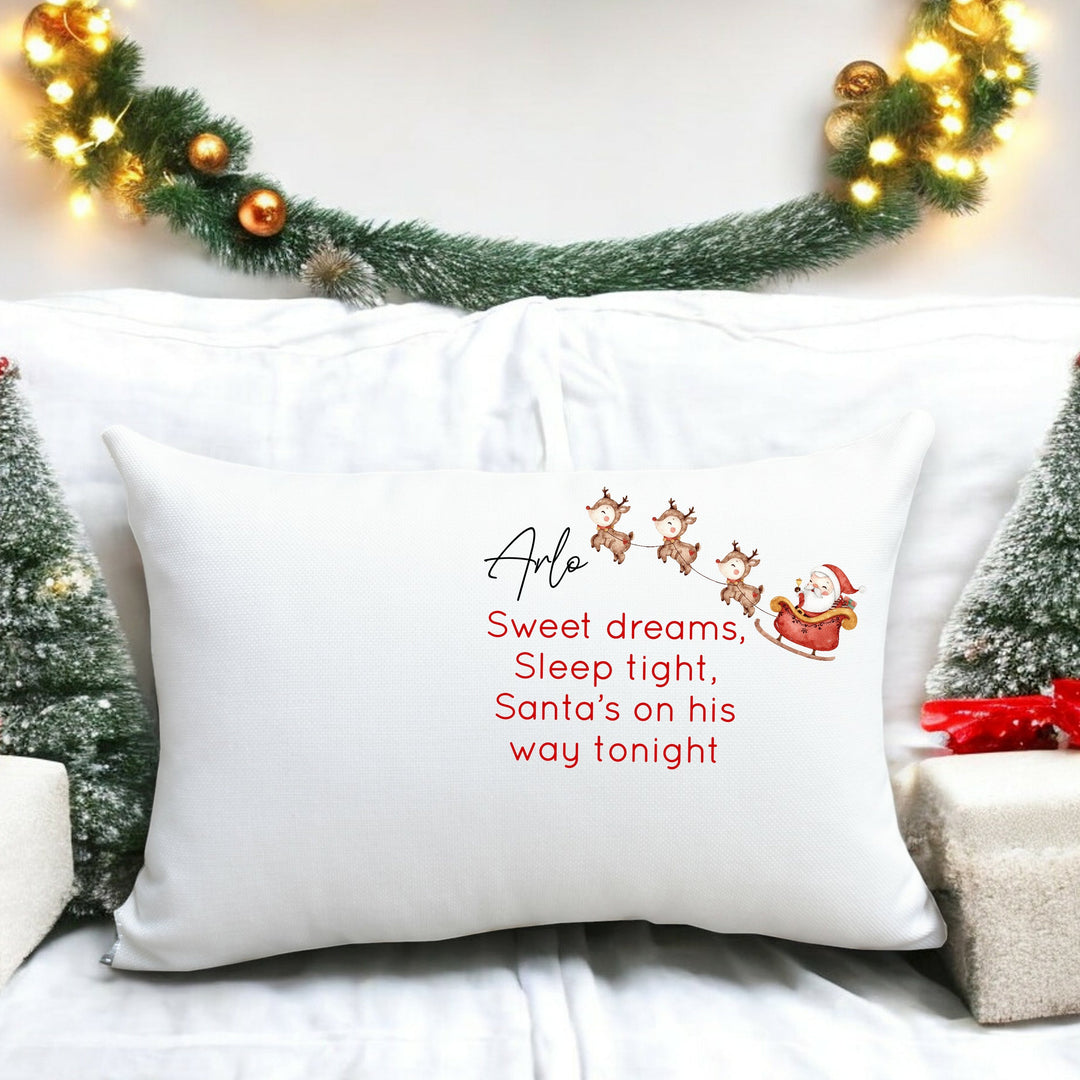 Personalised Santa Sleigh Christmas Eve Pillow Case