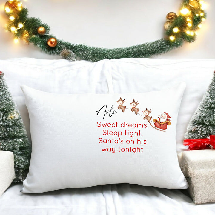 Personalised Santa Sleigh Christmas Eve Pillow Case
