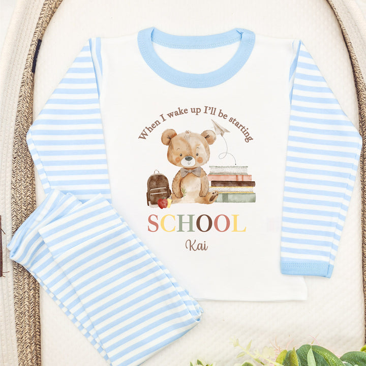 Personalised Bear First Day Of School Pyjamas