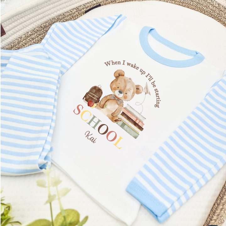 Personalised Bear First Day Of School Pyjamas