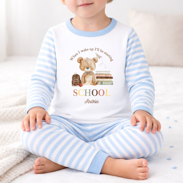 Personalised Bear First Day Of School Pyjamas